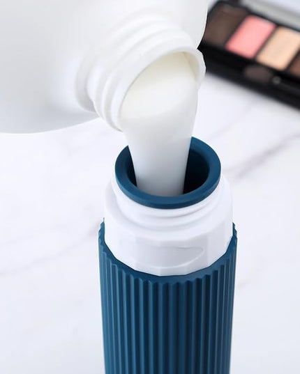 Travel Bottles for Toiletries, Tsa Approved 3oz Portable Travel Bottles, BPA Free Leak Proof Squeezable Silicone Travel Size Containers, Travel Accessories with Clear Toiletry Bag (4 Pack)