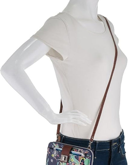 Sakroots Artist Circle Smartphone Crossbody in Coated Canvas, Detachable Wristlet Strap
