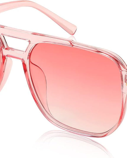 FEISEDY Retro Square Aviator Sunglasses Women Men 70s Vintage Trendy Plastic Frame Sun Glasses B2835