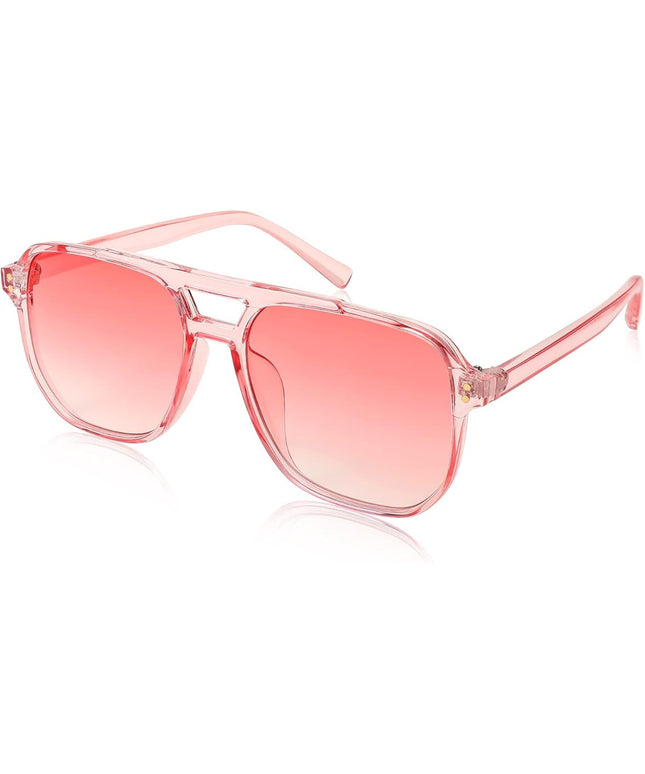 FEISEDY Retro Square Aviator Sunglasses Women Men 70s Vintage Trendy Plastic Frame Sun Glasses B2835