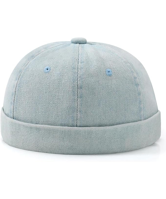 Brimless Hat for Men Women Docker Cap Vintage Sailor Beanie Cap