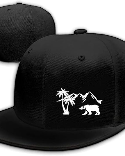 Skull Finger Flat Bill Hats for Men Black Mens Snapback Hat Baseball Cap Fitted Hat Rock N Roll Skeleton Hand Snap Backpack