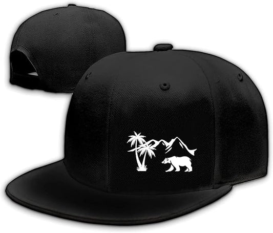 Skull Finger Flat Bill Hats for Men Black Mens Snapback Hat Baseball Cap Fitted Hat Rock N Roll Skeleton Hand Snap Backpack