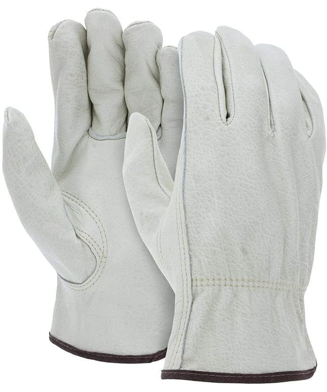 ATERET 24 Pairs Small Heavy Duty Durable Cowhide Leather Work Gloves I Driver Gloves for Truck Driving, Warehouse, Gardening, Farming