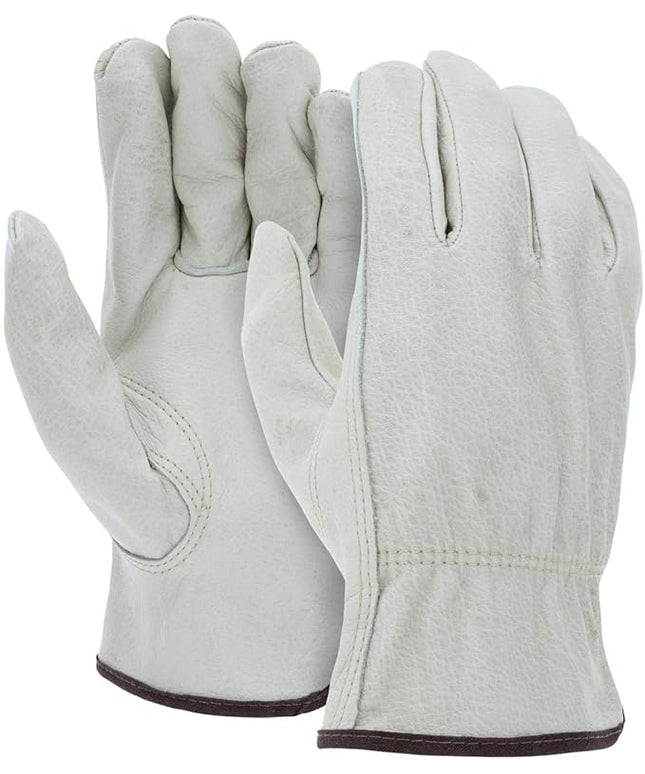 ATERET 120 Pairs 2X-Large Heavy Duty Durable Cowhide Leather Work Gloves I Driver Gloves for Truck Driving, Warehouse, Gardening, Farming