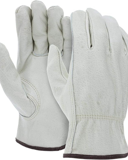 ATERET 120 Pairs Medium Heavy Duty Durable Cowhide Leather Work Gloves I Driver Gloves for Truck Driving, Warehouse, Gardening, Farming
