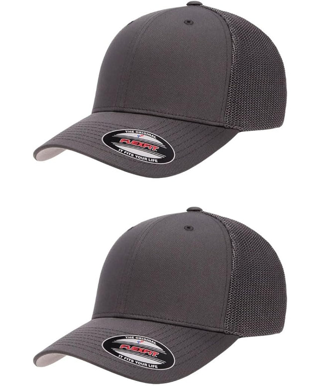 Flexfit 6511 Fitted Mid-Profile Stretchable Mesh Panels Trucker Cap | Bulk Pack Available