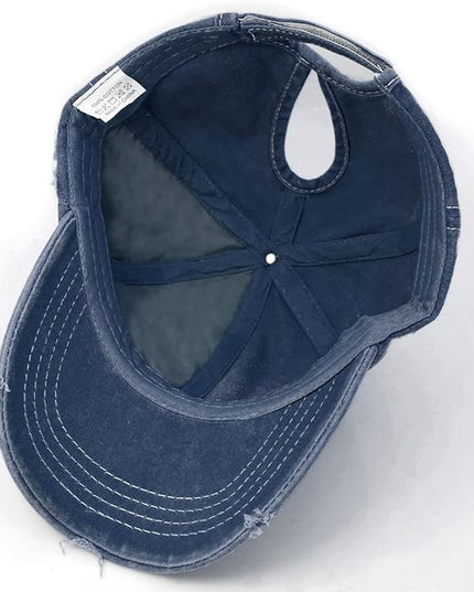 YeeHeen Ponytail Baseball Cap for Women High Messy Bun Caps Washed Cotton Hats