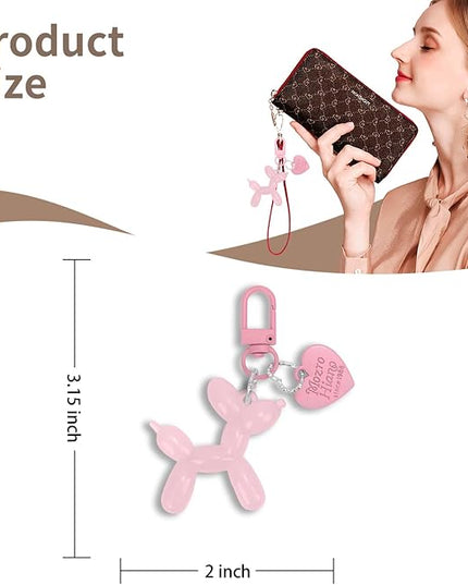 Balloon Dog Keychain Cute Bag Charm Handbag Purse Key Accessories