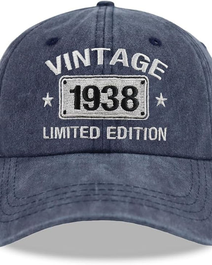 Vintage 1944 1943 1942 1941 1940 1939 1938 1937 1936 1935 Limited Edition Adjustable Embroidered Baseball Cap