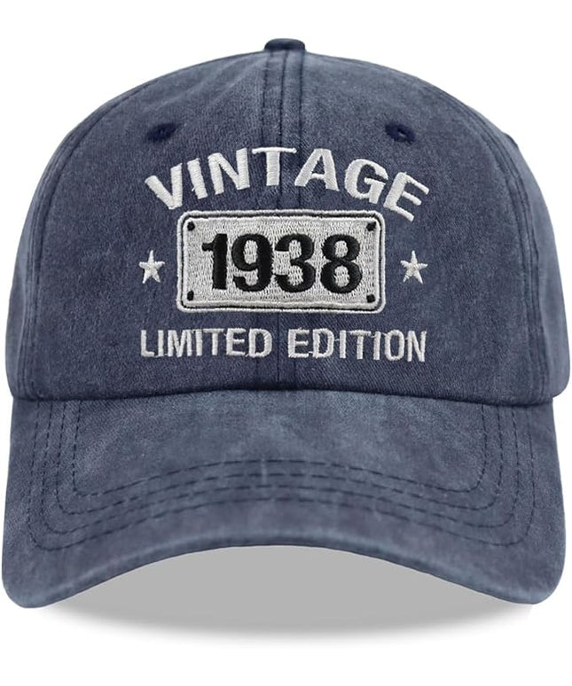 Vintage 1944 1943 1942 1941 1940 1939 1938 1937 1936 1935 Limited Edition Adjustable Embroidered Baseball Cap