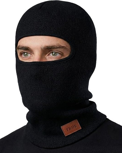 TBUS Men’s Knit Insulated Face Mask Beanie, Thermal Full Face Cover Ski Mask for Cold Weather for Women and Men