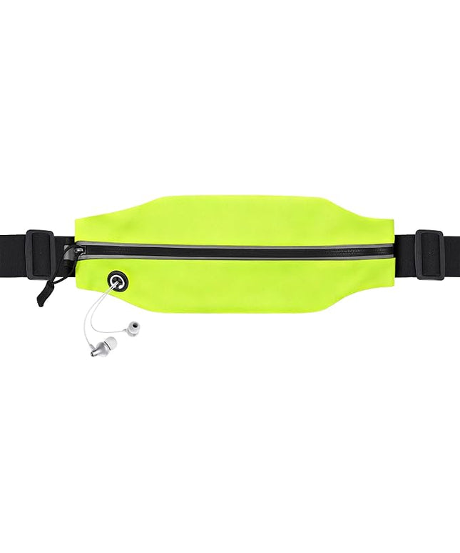 Slim Running Belt For Men and Women Waist Fanny Pack Phone Holder Pouch Bag Reflective Zipper Pocket Workout Cycling Fitness Kelly Green
