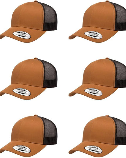 Yupoong Classic Premium Mesh 6 Panel Retro Trucker Cap | Mid Profile Snapback | OSFA | Bulk Pack Available