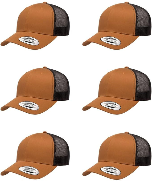 Yupoong Classic Premium Mesh 6 Panel Retro Trucker Cap | Mid Profile Snapback | OSFA | Bulk Pack Available