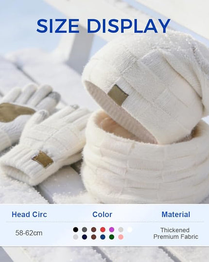 Beanie for Men and Women, Cuffed Knitted Fleece Lined Soft Warm Running Cycling Ski Hats Stocking Beanies Skull Cap