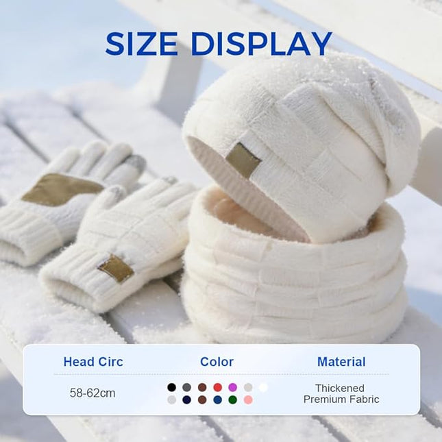Beanie for Men and Women, Cuffed Knitted Fleece Lined Soft Warm Running Cycling Ski Hats Stocking Beanies Skull Cap