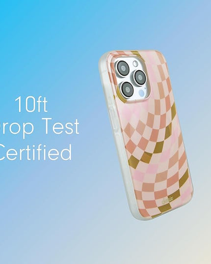 Sonix Protective Phone Case for iPhone 15 Pro | Compatible with Magsafe | 10ft Drop Tested | Checkered Neutrals