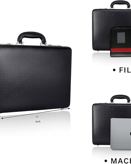 DA LV Full Grain Leather Briefcase for Men - Business Laptop Bag - Imported Handmade Leather Bag - Attache -Men Gifts