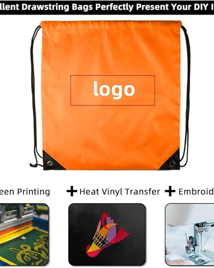 GoodtoU Drawstring Backpack Bulk, 100 Pcs Draw String Bags Cinch Bag Drawstring Gym Bag Sackpack Bags for Women Men, 10 Colors
