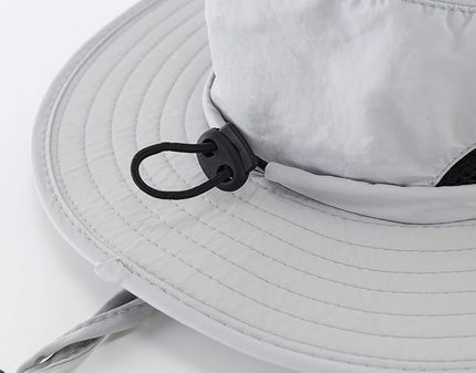 LLmoway Kids Sun Protection Hat Quick Dry Adjustable Wide Brim Mesh Bucket Hat