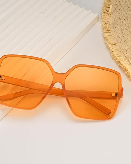 Dollger Oversized Square Sunglasses for Women Big Large Wide Fashion Shades for Men UV Protection Unisex