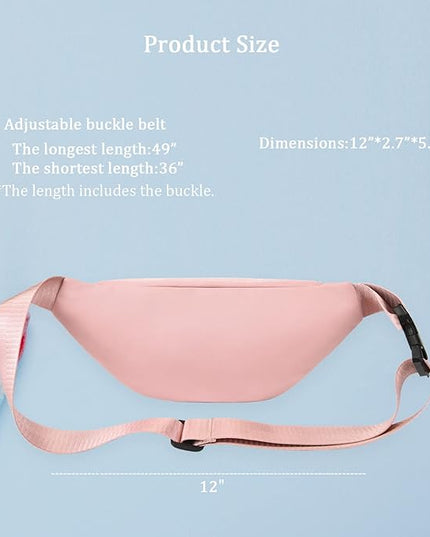 DAITET Crossbody Fanny Pack for Men&Women,Large Waist Bag & Hip Bum Bag with Adjustable Strap for Outdoors Workout Traveling Casual Running Hiking Cycling