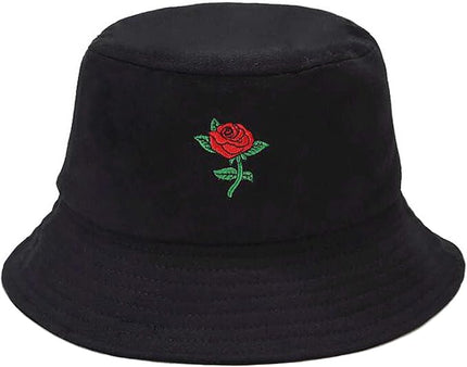 XYIYI Fashion Embroidery Bucket Hat Cotton Beach Fisherman Hats for Women Girls