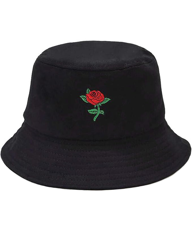 XYIYI Fashion Embroidery Bucket Hat Cotton Beach Fisherman Hats for Women Girls