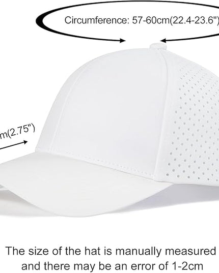 VOBOOM Men Quick Dry Baseball Cap Laser Cut Mesh Ball Curved Brim Snapback Hat