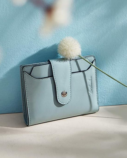 BOSTANTEN Women Leather Wallet RFID Blocking Small Bifold Zipper Pocket Wallet Card Case Purse with ID Window