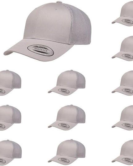 Yupoong Classic Premium Mesh 6 Panel Retro Trucker Cap | Mid Profile Snapback | OSFA | Bulk Pack Available