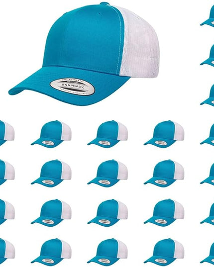 Yupoong Classic Premium Mesh 6 Panel Retro Trucker Cap | Mid Profile Snapback | OSFA | Bulk Pack Available