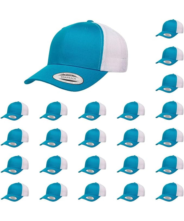 Yupoong Classic Premium Mesh 6 Panel Retro Trucker Cap | Mid Profile Snapback | OSFA | Bulk Pack Available