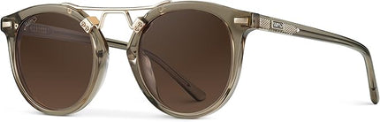 WearMe Pro - Women's Polarized, Round Retro, Double-Bridge Vintage Sunglasses