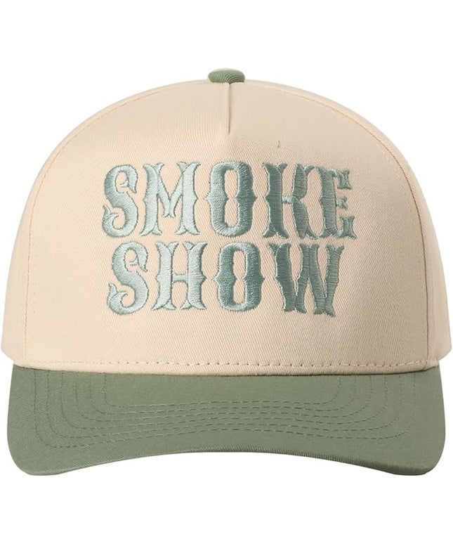 MIRMARU Two-Tone Vintage Canvas Trucker Hats for Men & Women, Adjustable Size Baseball Caps with Trendy Embroidered Design