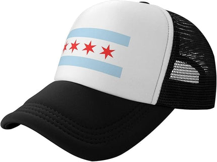 Cute Flag Baseball Cap for Men Women Mesh Trucker Hat Adjustable Patriotic Snapback Baseball Hat for Sports Running