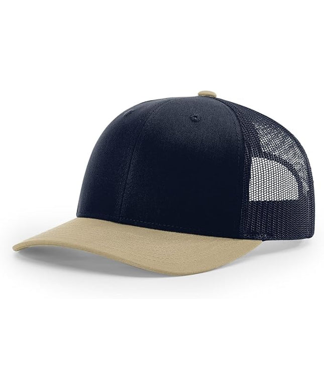 Richardson 112 Trucker Hat - Premium Adjustable Snapback Hat - Structured Six Panel Richardson Blank Caps