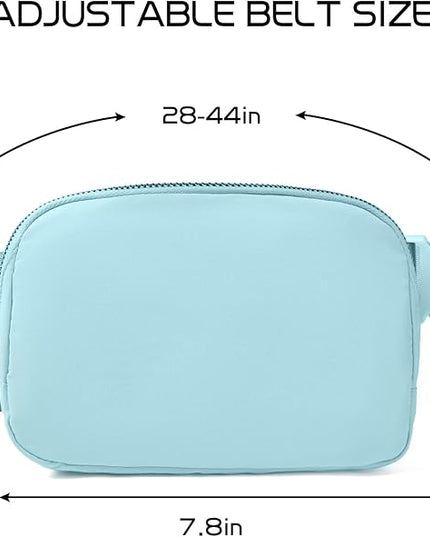 Belt Bag Fanny Pack Crossbody Bags for Women Fashion Waist Packs with Adjustable Strap Gifts for Women Men Teen Girls (Icing Blue)