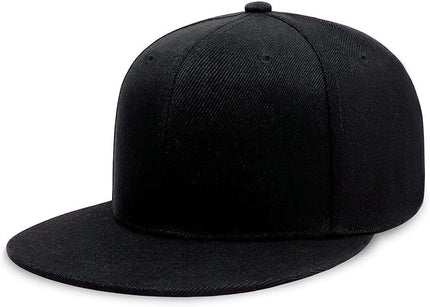 CHOK.LIDS Flat Bill Visor Classic Snapback Hat Blank Adjustable Brim High Top End Trendy Color Style Plain Tone Baseball Cap