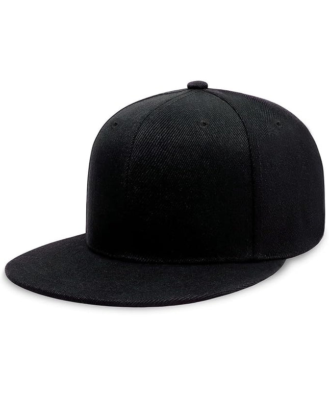 CHOK.LIDS Flat Bill Visor Classic Snapback Hat Blank Adjustable Brim High Top End Trendy Color Style Plain Tone Baseball Cap