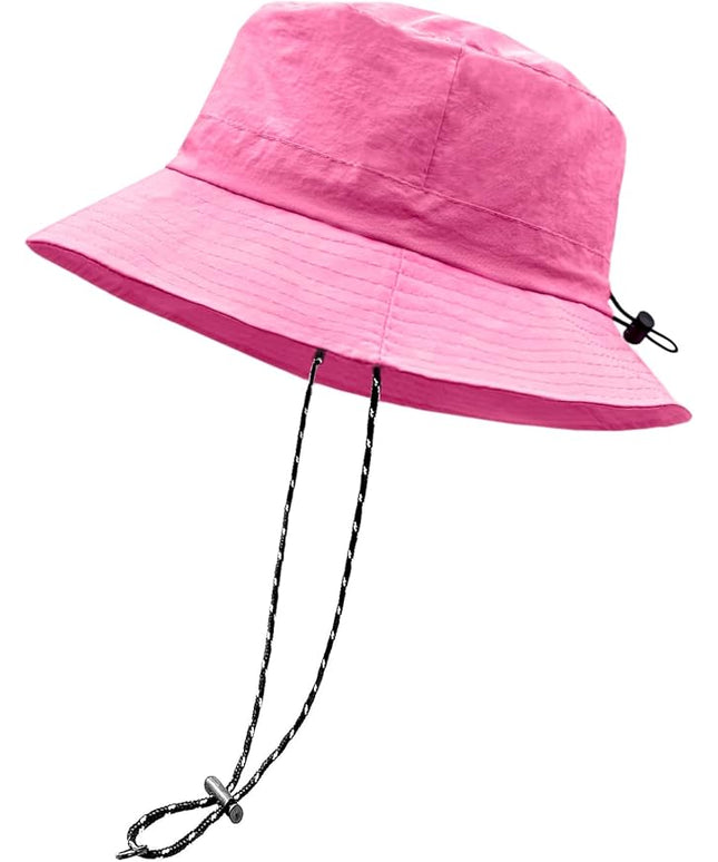 woogwin Waterproof Bucket Rain Hat with Chin Strap Quick Dry Packable Boonie Sun Hat Safari Hat UV Protection