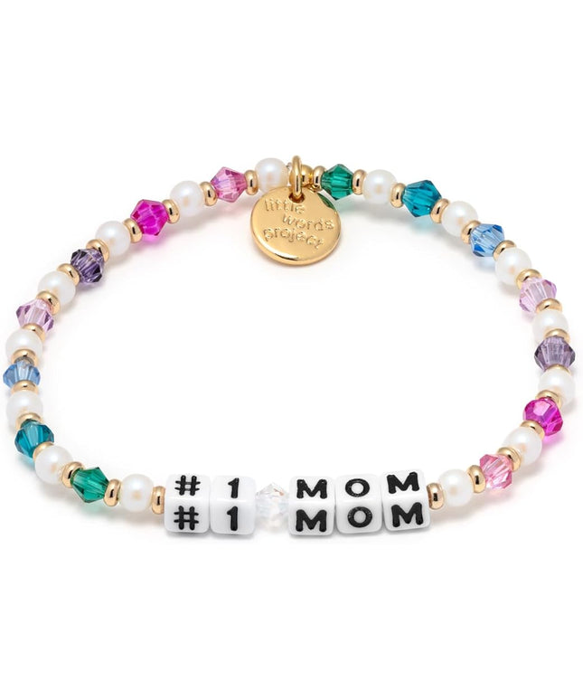 Little Words Project Mother's Day Gifts, The Original Word Bracelet, Made with Colorful Beads and Plated Brass Hardware, Handcrafted Design & Positive Message