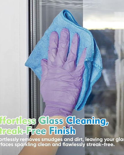HOMEXCEL Blue Microfiber Cleaning Cloth 20 Pack 11.5 x 11.5 inch Microfiber Towels for Cars Ultra Absorbent Car Washing Cloth Lint Free Streak Free Cleaning Rags for Car, Kitchen Window