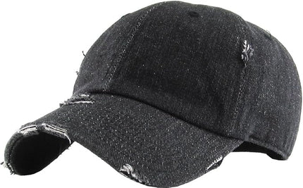 KBETHOS Vintage Washed Distressed Cotton Dad Hat Baseball Cap Adjustable Polo Trucker Unisex Style Headwear