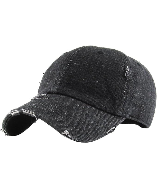 KBETHOS Vintage Washed Distressed Cotton Dad Hat Baseball Cap Adjustable Polo Trucker Unisex Style Headwear