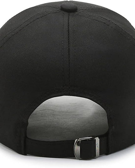 Mens Women Cotton Baseball Cap Adjustable Dad Hat Plain Black Trucker Hat Golf Low Profile Hat