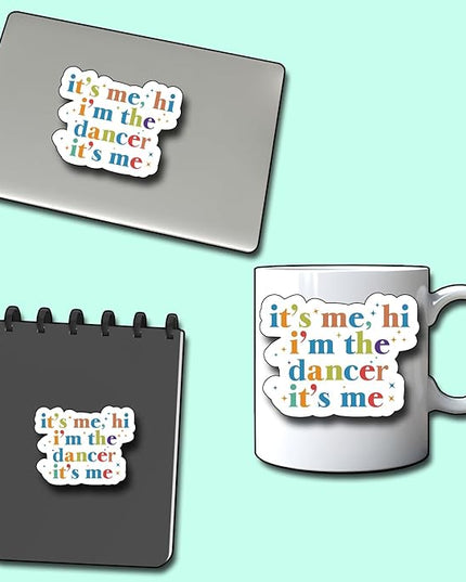 (3Pcs) It's Me Hi I'm The Dancer It's Me Sticker, I'm The Dancer Era Decorate Books Laptop Phone Water Bottles Kindles Stickers Tumbler Sticker Waterproof Vinyl Decorate Sticker 3" Inch