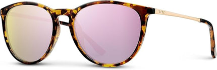 WearMe Pro Round Polarized Sunglasses for Women - UV400 Protection, Lightweight Frame, Vintage Retro Style
