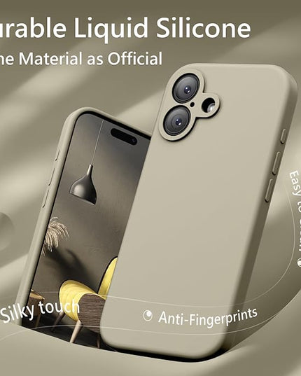 FireNova Magnetic for iPhone 17 Case, Compatible with MagSafe, [Integrated Silicone Camera Control Button] [Camera Protection] Anti-Scratch Microfiber Lining Phone Case, 6.3", Khaki